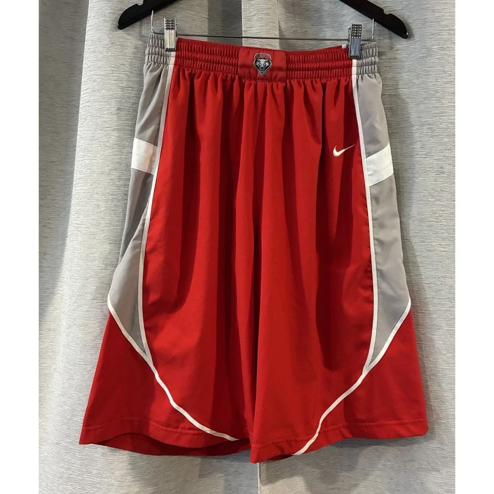 Nike New Mexico Lobos UNM Authentic Team‎ Issued Red Basketball Shorts Large